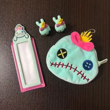 디즈니 스토어 피규어 Stitch 스크램프 거울 파우치 4점
