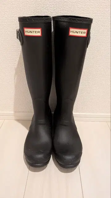 HUNTER 레인부츠 장화 롱 블랙