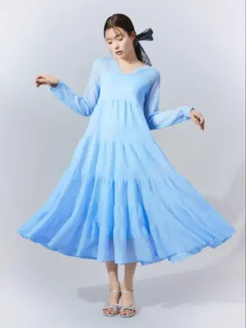 snidel 니트 티어드 원피스