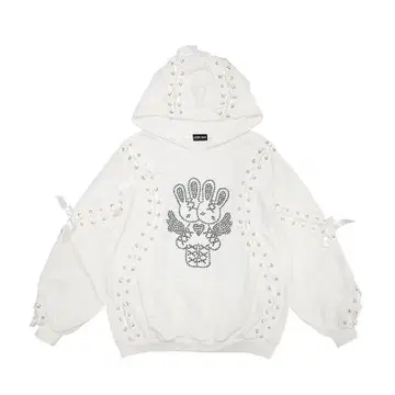 [ 화이트 ] acdcrag Nightmare 긴팔 후드티 펑크 Y2K