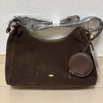 Chico 파우치 참 포함 스웨이드 콤비 보스턴 백