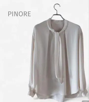 [ 택 포함 미사용 ] 피노레 PINORE 드레이프감 보타이 블라우스