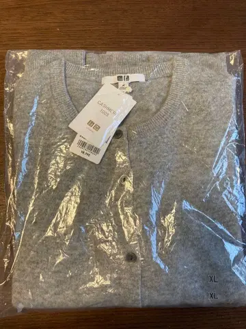 유니클로, 그레이 캐시미어 크루넥 가디건 XL