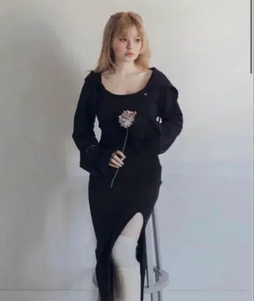 ANDMARY Nora slit dress