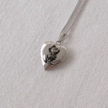 디즈니 미키마우스 하트 로켓 펜던트 목걸이 레어