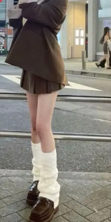 [ 당일 발송 ] 다리치 화이트 니트 레그 워머