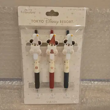 미사용 새상품 디즈니 크리스마스 2025 릴린링 3색 볼펜 3개 세트