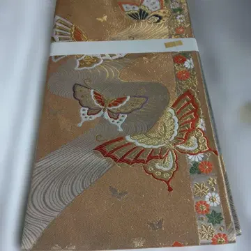 나비 무늬 후쿠로 오비 미착용