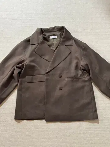 STYLEMIXER 브라운 더블 브레스트 테일러드 자켓