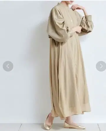 DouDou 시어 레이어드 빅 암 원피스