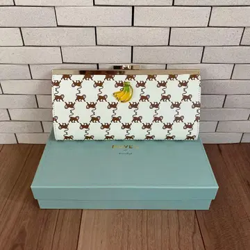 MUVEIL 장지갑 동물 모티브 화이트/브라운