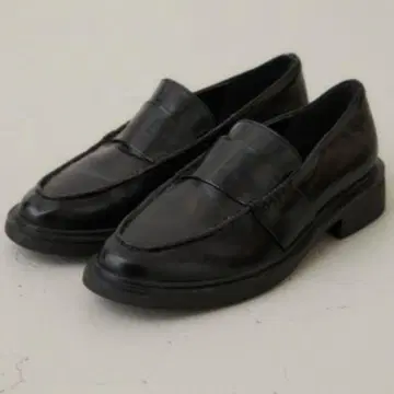 택 포함 새상품 crie conforto 플레인 로퍼 M 블랙