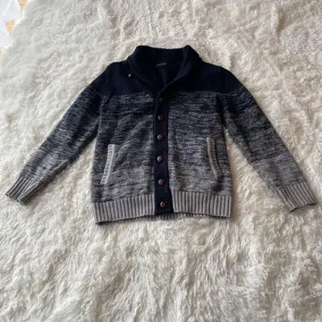 어반 리서치 남성용 가디건 38 블루 계열 그라데이션 니트 두꺼운 원단