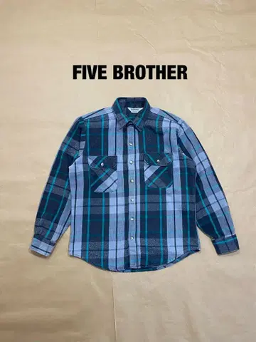 파이브 브라더 체크 무늬 긴팔 플란넬 셔츠 FLANNEL SHIRT