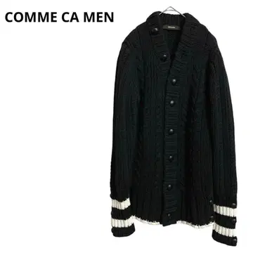 꼼사맨 니트 가디건 보더 버튼 멋스러운 겉옷 캐주얼