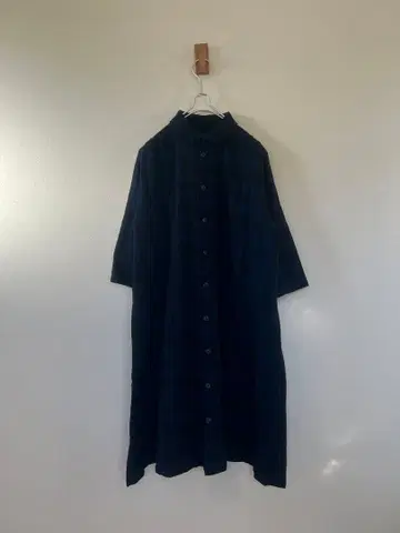 Particulur 파티클라르 체크 무늬 울 셔츠 원피스