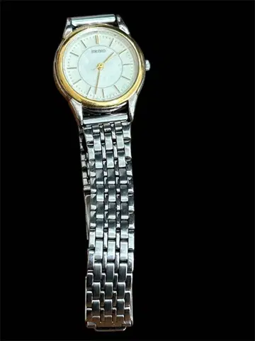 SEIKO 아날로그 손목시계 실버/골드