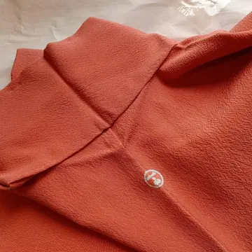 [ 새상품급 ] 호몬기 오렌지 컬러 실크 손바느질 기모노