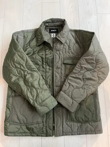 AVIREX 퀼팅 자켓 올리브 그린 XL