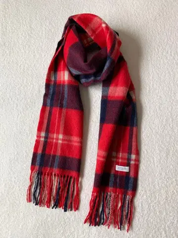 MACKINTOSH PHILOSOPHY 체크 무늬 빨간색 머플러