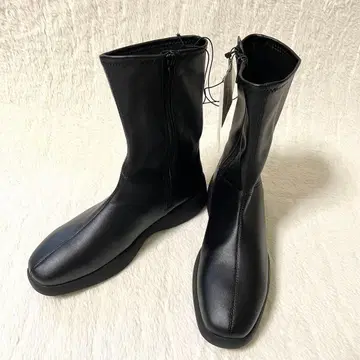 택 포함 새상품 [유니클로] 스트레치 숏부츠 블랙 25cm