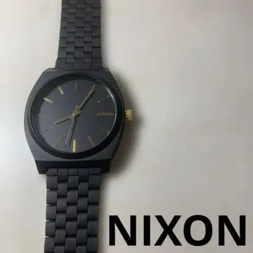 NIXON 새상품 배터리 THE TIME TELLER 손목시계 블랙 골드