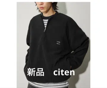 새상품 citen 플리스 지퍼 후드티 블랙