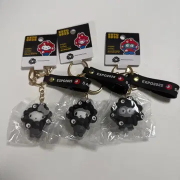 산리오 미야쿠미야쿠 블랙 흑백 키링 3개 세트