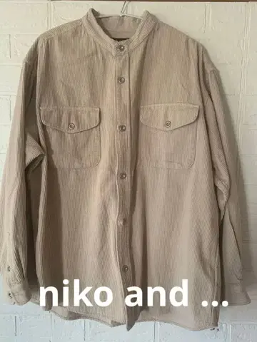 니코앤드 - 코듀로이 긴팔 셔츠 남성용 L