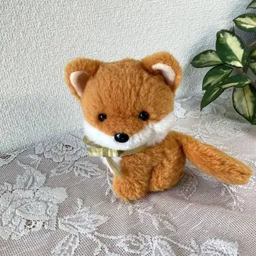 여우 봉제 인형 귀여운 아기 여우 쇼와 레트로 북극여우