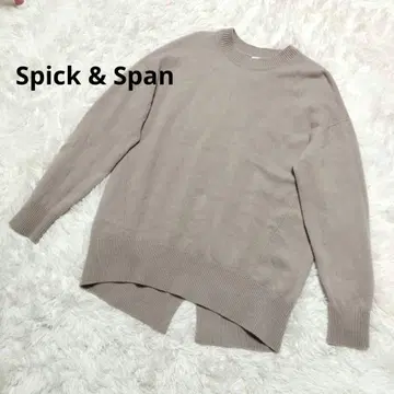 Spick & Span 울 캐시미어 백 슬릿 니트