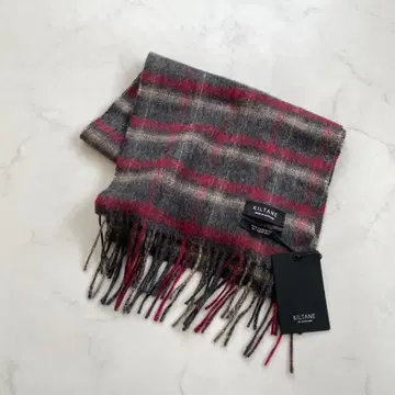 KILTANE 캐시미어 100% 체크 무늬 머플러 스코틀랜드제