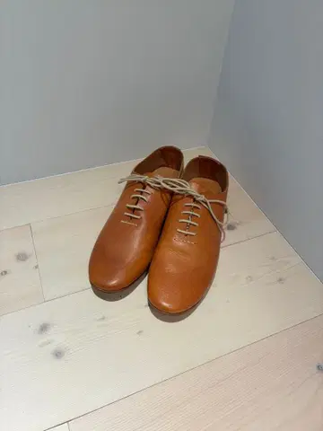 미사용 genten 브라운 가죽 신발