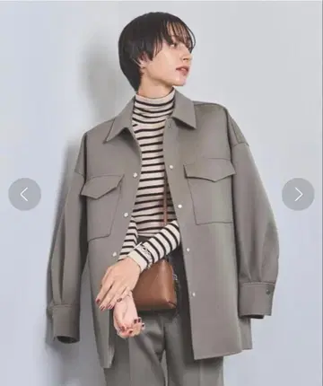 유나이티드 애로우즈 울 셔츠 블루종 코트 UNITEDARROWS