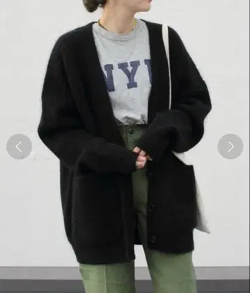 새상품급 THE SHINZONE 신존 모헤어 V넥 가디건 블랙