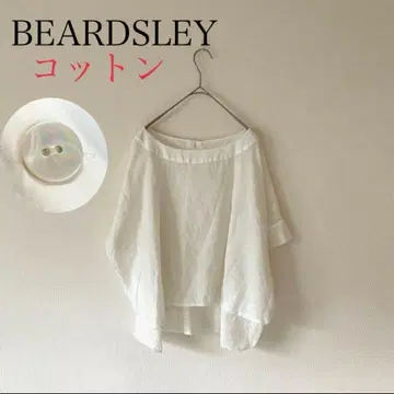 BEARDSLEY 비어즐리 코튼 반팔 블라우스 화이트 레이스