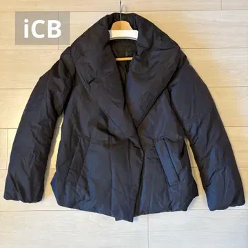 새상품급 ICB 다운 자켓 블랙 9 M L 사이즈