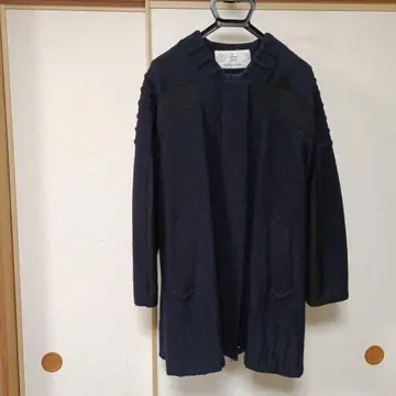 TSUMORI CHISATO 네이비 롱 코트