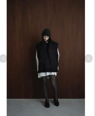 CLANE SIDE ZIP TWEED KNIT VEST