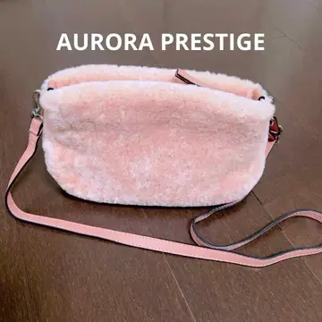 오로라 프레스티지 숄더백 무스탕 퍼 핑크