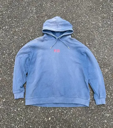 후드티 블루 페이드