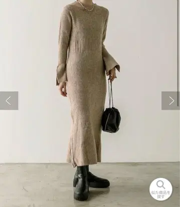 미사용 새상품 mystic 슬릿 니트 원피스