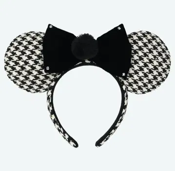 디즈니 미니 하운드투스 체크 패턴 머리띠 2025 할로윈