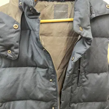 B RAGEBLUE 네이비 후드 부착 다운 베스트 고급 페더 40%