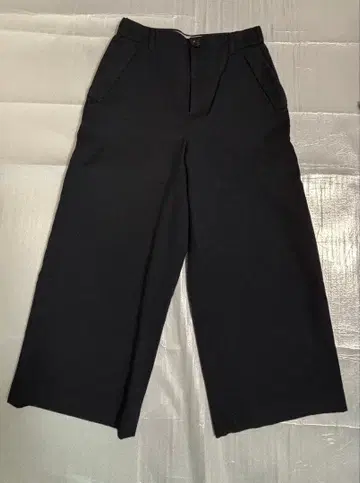 휴먼 우먼 네이비 세미 와이드 팬츠