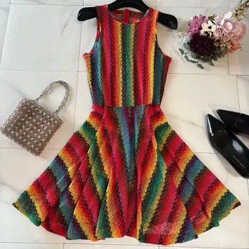 MISSONI 레인보우 니트 슬리브리스 원피스 이탈리아제