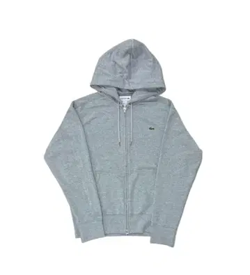 LACOSTE 그레이 풀 집업 후드티 US M