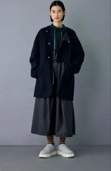 nagonstans 워터 리펠런트 멜톤 노카라 코트