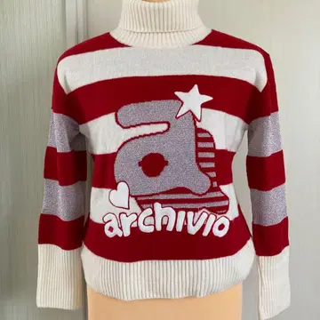 archivio 스트라이프 터틀넥 스웨터