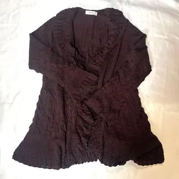 새상품급 잉게보그 INCEBORG 다크 브라운 가디건